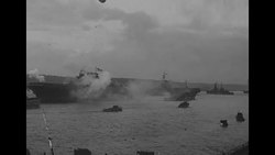 At NYC 1945 Navy Day, President Harry S. Truman views fleet and table at which Japanese surrendered News Clip