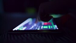 Businesswoman looking at graph Market Data Stock Footage