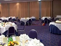 Festive table set up Stock Footage