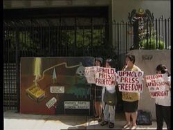 PHILIPPINES: MANILA: FREE IRENE FERNANDEZ PROTEST News Clip