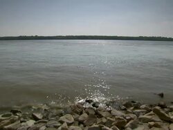 MS View of mississippi river / Memphis, Tennessee, United States Stock Footage