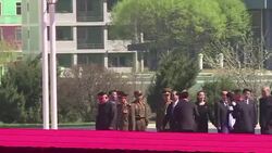 CLEAN : Kim Jong Un makes public appearance in Pyongyang News Clip