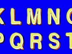 Hand drawn jiggly animated font in yellow and orange Stock Footage