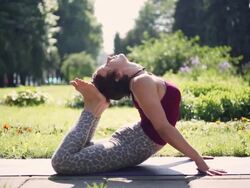 Yoga exercise Stock Footage