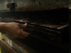 Preparation of a fish meal  Stock Footage