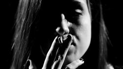 Woman Smoke Cigarette Stock Footage