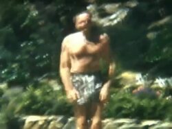 Diving Man 1950's Stock Footage