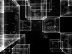 space cube - black Stock Footage