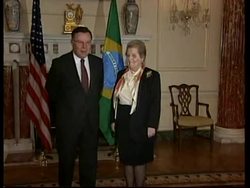 USA: BRAZILIAN FOREIGN MINISTER MEETS MADELEINE ALBRIGHT News Clip