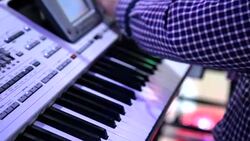Playing Piano, Keyboard Stock Footage