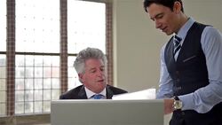 Manager and apprentice Stock Footage