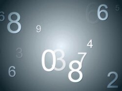 Number Blue Background Stock Footage