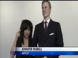 An American artist has created a life-sized replica of Prince William in wax, complete with an engagement ring that visitors to her London exhibit can put their finger through, pretending to be his fiance Kate Middleton. News Clip