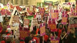 Students protest in Central London News Clip