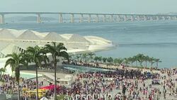 CLEAN : Olympics: Brazilians visit Torch in central Rio News Clip