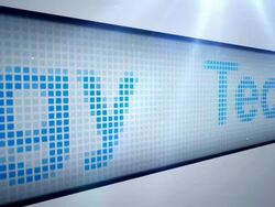 LED Scrolling Text - Technology (On White) Stock Footage