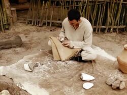 Primitive man, age of the neolithic. Stock Footage