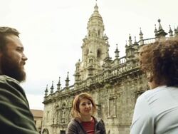 Group of friends at bar drinking beer Stock Footage