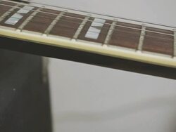 Sliding view on an electric guitar Stock Footage