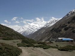 Landscape Of The Annapurnas Trek in Nepal Stock Footage
