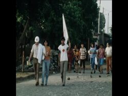 SYND 23 6 79 REFUGEES FLEE FIGHTING TO MANAGUA RED CROSS CENTRE News Clip