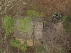 MS AERIAL Shot of Duke Homestead / North Carolina, United States Stock Footage