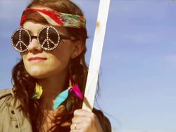 Hippy banner Stock Footage