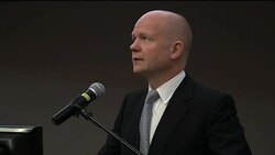 British Foreign Secretary William Hague on two-day visit; Syria comments News Clip
