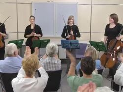 HD: Audience Giving Applause To Young Musicians Stock Footage