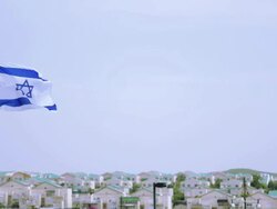 Israeli flag Stock Footage
