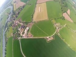 World Record Wingsuit Jump - Camera Follow Down Stock Footage
