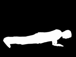 Man doing push ups Silhouette Stock Footage
