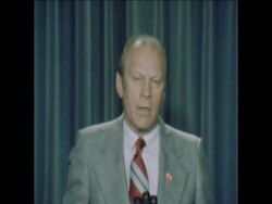 SYN 30 10 74 PRESIDENT FORD HOLDS PRESS CONFERENCE ON MIDDLE EAST SITUATION News Clip