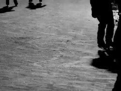 Public Skating at Night Stock Footage