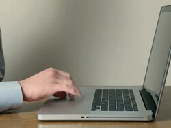 Using laptop Stock Footage