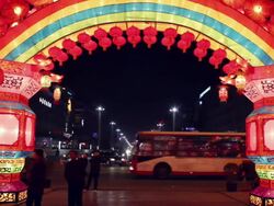 WS Chinese Lantern Festival celebrations/xian,shaanxi,china Stock Footage