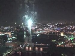 4th Of July Fireworks In Downtown Grand Rapids Stock Footage