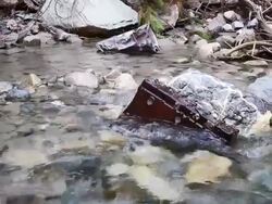 creek waste. Stock Footage