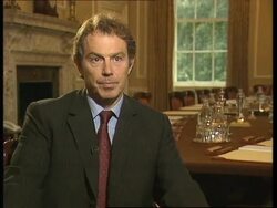 UK: LONDON: TONY BLAIR KOSOVO DEAL SPEECH News Clip