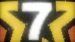 LED Wall Countdown - Orange & Yellow Stars (Full HD) Stock Footage