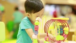 Cute children playing in the playground Stock Footage