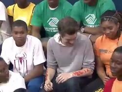 Andrew Garfield at "Be Amazing" Stand Up Volunteer Initiative - Brooklyn Stock Footage