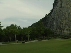 Pan Right Shot Reveal Khao Chi Chan Pattaya Chonburi Thailand Stock Footage