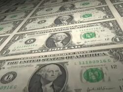 One Dollar Bills loop. HD Stock Footage