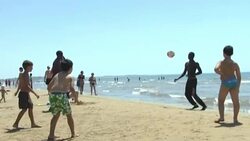 African migrants play football with Italian children, having survived harrowing sea journey News Clip
