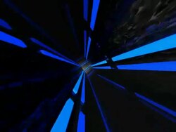 blue neon mirror drive Stock Footage