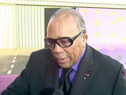 INTERVIEW: Quincy Jones on being honored and what he appreciates about the Alfred Mann Foundation, f he's been to the gala in the past,  Stock Footage