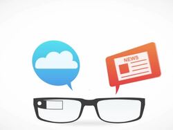 Smart glasses with applications Stock Footage
