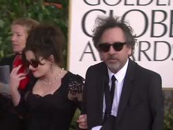 Helena Bonham Carter and Tim Burton at the 70th Annual Golden Globe Awards - Arrivals in Beverly Hills, CA, on 1/13/13. (Footage by WireImage Video/Getty Images Entertainment Video) Stock Footage