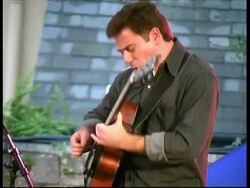 Blues/Jazz guitarist Peter Bernstein performing, Great Britain Stock Footage